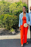 Loved this jumpsuit.  It fit well don't really think I needed a strapless bra. - Moni O.