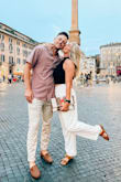 I bought these pants for a trip to Italy and Greece and they were perfect! Beautiful, classy, comfortable, and perfect for the occasion! My only complaint was that they were hard to get the wrinkles out of, but I knew that was probably going to be the case with how long of a trip we were taking - Christibeth N.