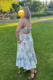 Love love love! So flattering and comfortable. I love that this dress doesn't hug the midsection but shows off the back. I wore it without a bra since the dress is adjustable and supportive enough on its own. I wish they had it in every color! - Melanie K.