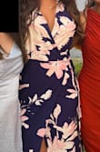 Wore this to a wedding and it was perfect, very cute, and flowy with the breeze. Only issue is when the heels came off, the dress was too long (didn't have time to hem) and I tripped over it. Otherwise, I still loved the dress. - Maggie C.