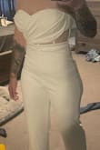 I bought this so I can change out of my wedding dress. It fits so well, and the material is thick! I was nervous bc most of the time my waist is too small for my hip ratio but this fits pretty well I was very impressed. For reference, I'm 5'6" 155 athletic build w implants. Long enough to wear heels w - Ashley L.