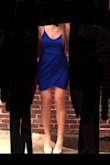 This dress is stretchy & super cute. It does tend to rise when I walk & I noticed myself pulling it down a lot. The material is so nice, though, and this color is WOW. Tons of compliments! (I'm 5'8 & wear a M/L for reference. Hope this helps! - Regi W.