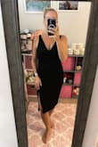 If you're looking for a little black dress, look no further! This dress fits incredibly well. It's form fitted without being too tight or constricting. It has a nice little stretch to it. I can't wait to wear this out to dinner for my 25th anniversary next month! - Christine B.