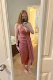 I bought this dress for a romantic birthday dinner and let me tell you this dress is a SLAY! From the color and quality to length and material, it's a must have. It's slightly big in the chest area so I could have gone for a small but I pinned it up a bit and it was perfect! Got SO many compliments on it and the boyfriend loved it!
I did use pasties and some boob tape for support which worked out great.
I love it so much I'm ordering it in another color! - Mary C.