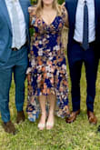 I loved this dress and it fit so well. It can be hard for me to find things that fit correctly because I'm on the shorter side and have big boobs but I highly recommend this dress to anyone else who has the same issue!! - Laura G.
