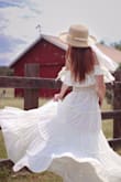 I don't want to take this dress off ever. It's soooo beautiful! It gives my Scarlett O'Hara white dress vibe. It's perfect for a photoshoot or just for celebrating YOU. It is a little see through. Runs pretty small, only xxs was available and I was worried it will be too small for me since I usually wear xs-s. But the top part is stretchy so fits just perfect! It is a little heavy since it has a lot of fabric. I honestly think it's underpriced, I looked at similar dresses for much more, go get it before it sells out! - Anastasiya B.