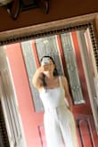 nice material with a nice drape, flat and soft feel; effortless to wear and perfect for this summer vacation; perfect length and width. Make me look taller. - Carmen H.