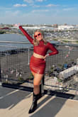 I wore this to the Eras Tour! I got a size small and it fit perfect. I recieved so many compliments on this outfit - Keara M.