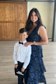 Ordered this dress for a wedding and it did not disappoint. The material and design of the dress has a slimming feature. I'm 3 months postpartum and definitely felt confident in this dress. The size was a little big but I know if I sized down it would be too small. Overall very satisfied with this dress and got multiple compliments. - Zandy R.