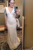 I loved this dress. It's lightweight and the material is truly beautiful. I'm having a summer wedding and ordered a few dresses to try on since my original dress no longer fit. I ended up loving a different one more, so this did get returned. But any brides out there looking for budget options, lulus is the way to go. All of the dresses I tried on are for more lightweight then dresses you'll try on at bridal shops. - Casey J.