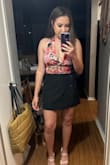 Once again; very happy with my purchase.
The length is perfect on my petite self. I am 5'1". 27 on jeans. I got a size Med. It's very comfortable and the material feels great. I wore it for a girl's night out and I felt very comfortable wearing it. - Alondra C.