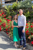 I do agree with some of the other reviews about the material wrinkling easily- just give it a steam before hand. I did need some double sided tape to keep the bust in place. I loved the green and the skirt moved so well on the dance floor + pockets! - Carissa A.