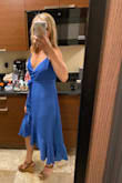 I got so many compliments. However this dress is tricky to get into! Lay it out on your bed and Loop the wrap first & step into it! This is just a trying it on photo. - Christine H.