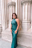 Love this dress! I was super comfortable the whole night and got tons of compliments! Dress definitely runs a little big. I probably could've sized out to a small, but I didn't mind the extra room to dance, or eat! - Allison F.