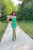 Love this dress it fit me perfectly. Usually is hard for me to find a dress that would fit me this perfectly. This one once I put it on it almost felt as if it was already made for me lol. The material is soft and refreshing. The color fit perfect for my occasion and styling it is easy. - Soribel V.
