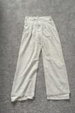 The pants are very cute; however, they do not wash well. I only got to wear them a couple of times, and after one wash, the liner is now longer than the pants legs. The clasp is also broken. Very disappointing. - Colleen G.