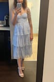 Wore it to an outdoor summer wedding and loved it! I will say I have a small bust and it fit me nicely snug there, so keep that in mind. But the overall fit was great for me and the dress was comfortable all day long. Beautiful color and flattering cut! - Sarah B.