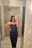 I love this dress it fit me like a glove! So easy to walk in without holding the dress because of the slit! I danced all night long. The material is so soft, so flattering!!! I love it. - Haley G.