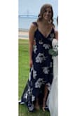 I ordered this dress for a wedding in 2020. I have to get the straps taken in just a bit. I am flat chested and this was low cut for me but I had a seamstress sew in a snap button for peace of mind. Dress was super flattering. - Kylie C.