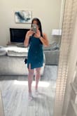 This dress was very comfortable. Wore it to a friends wedding and was happy with the purchase. Good length for us petite ladies. The side slit was just enough to add a tough of sexy. - Veronica B.