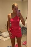 This romper fit me so well because it was not too short and still fit me in the stomach area. I always have trouble finding dresses/rompers that do this since I am so tall. The material is really nice and it is such a cute color! I ordered an xs. - Lynnson F.
