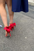I wore these shoes for my HS graduation. I got many compliments and loved the look of the shoes. Unfortunately, they were very uncomfortable. My poor pinky toe was getting pinched, Ouch!! Thank goodness I wasn't on my feet for long. - Jennifer R.