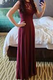 Great fit and amazing quality! My only complaint was the length of the dress. I'm 5'4" and I tried it on with 6" wedges..  There was still a few inches of dress material on the ground!! I loved it enough that I didn't want to return it, but I had to have it hemmed before wearing it to a wedding. - Samantha J.