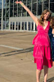 Wore to Taylor swift concert! Going to also wear to a wedding this summer. Great material. Fit me like a glove, like always! Material is a bit satiny, hard to describe. After a steaming, it was perfect. - Emily P.