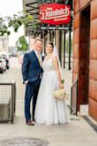 NO ONE believed me when I shared the price of my dress. It looks way more expensive in person. It was beautiful and fit so nicely! Full disclosure: I had cups AND boning added to the bodice to support my chest. My dress was comfortable all day and I didn't have to fuss with it or adjust it at all. Worn with A-line slip underneath to add a touch more volume - looked great when I twirled! - Kimberly C.