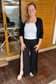 I had to shorten them because I'm petite but it still worked. I got many compliments on them! Paired them with crop tops, a black cardigan, and a jean jacket. Can easily be dressed up or down! - Anna V.