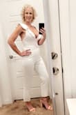 Hugs curves in all the right ways. Has some stretch so it makes this outfit extremely comfortable. Size Medium. - Allison D.