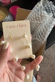 Opened the box to see that one earring was already broken. I'm sure it's an easy fix with some hot glue but definitely not worth $80. - Lauren P.