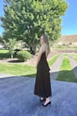 I attended a wedding that had an all black dress code and this dress was perfect! It fit nicely and the material is so flowy! Got so many compliments on the dress! - Julia G.