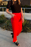 Loveeee these pants. Perfect for work, any outing, or just to be a fashionista. The material is a little different, they're kinda flowy. However, most pants like that never fit my hips, but these do! - Elisabeth H.