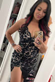Walked around Vegas with this dress and totally caught a few stares. The material isn't hot in Vegas 100+ degree weather at 9 pm so it was great. I wore shorts under bc it goes up when sitting but not too bad. It also covered my chest well! I may need to add built-in bras on these so the strap doesn't show on the back. I like the adjustable straps except I had to adjust it super tight to keep my chest covered lol love it I also got it in blue! - Mia S.
