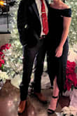 Such a cute holiday dress! Hugs curves just right. Fits true to size as a midi dress. - Catherine W.