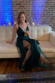 I received so many compliments on this dress at a formal wedding! It was very long, so I had a tailor take off about 5in (even with 1.5in heels) and bring the bust in a bit (B cup size). The slits and tulle were very flattering, and the color looks better in person. Highly recommend. - Nicole C.