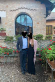 Wore this to a black tie wedding, love this dress and got several compliments!! It is on the sexier side and fits like a glove, the straps fit perfectly. It pairs nicely with a shawl - the ceremony was in a more conservative church in Spain so if you need to cover up. The fabric is surprisingly pretty thick and supportive so I didn't need anything underneath, plus I had this rolled up in a carry on suitcase and no wrinkles. The wedding went from 4pm to 4am and I was comfortable all night! Still able to sit and move in, even with it being so form-fitting. It's a tiny bit short on me, I wore flats and it barely hit the floor. - Harley K.