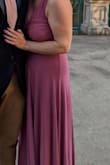 I've worn this dress to 3 weddings now, and the two long pieces of fabric that allow the top to change depending on the style you want are amazing. So comfortable and elegant! - Victoria G.