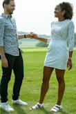 I wore this dress for my 10 year anniversary party and it was beautiful, well made, and very comfy! I love the sleeves and the possibility to dress it up or dress it down. The cut and style was super flattering, too! - Aliese L.