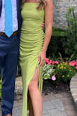 Perfect Summer Wedding Dress! Received many compliments. Very flattering with the ruched details and comfortable throughout the entire night. - Jenna K.