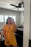 I love this dress so much! It's such a nice color of yellow. It's also super soft! I used it for a graduation and for a birthday brunch. Definitely works for many occasions. I bought one two years ago but bought a new one as I no longer fit into the one two years ago (autoimmune disease medication weight gain). I loved the dress so much the first time, I had to buy it again! - Ashley M.