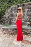 This red dress was the perfect fit! It was elegant and sexy. I danced the night away. Can't wait to wear it again! - Maryann F.