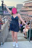 Absolutely perfect for the Taylor Swift concert. Loved the fun sparkly fabric and looked super flattering on me. A very fun dress- I am not normally a ruffles kind of girl but loved it. It was a little shorter than what I would normally like but I wore booty shorts underneath and didn't worry. Going to have to find another event to wear it to! - SC C.