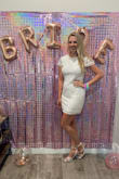 Loved this dress for my bachelorette party! Had some give to it, so it's definitely not a "bodycon" style dress. - Stephanie K.