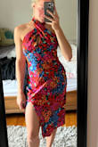 This dress is beyond flattering and so colorful. Wore it to a wedding in Cabo and got so many compliments!! :) - Agatha G.