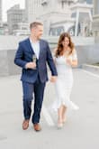 Wore this dress for my engagement photos and thought it fit so well! Highly recommend!! Great fabric and hugs your curves nicely! - Nicole D.