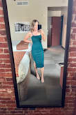 I am on the shorter side and typically struggle with Midi length dresses.  I was so excited when I tried it on and the length worked!  The color is amazing and the fabric is comfortable.  I got so many compliments on the dress and can't wait to wear it again!! - Sara E.