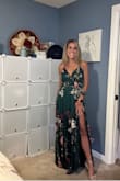 My hips are actually 32" not 34".
This dress is absolutely beautiful! I feel like I can wear this to a wedding or just a night out. The fabric is such great quality and the colors are amazing. I wore it for a date and I got so many compliments. It's my new favorite dress! - Denise L.