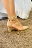 These heels are so cute. Sometimes pointed shoes are uncomfortable in the toes but not these. The strap buckle adds chic-ness to these.
So cute - Jennifer G.